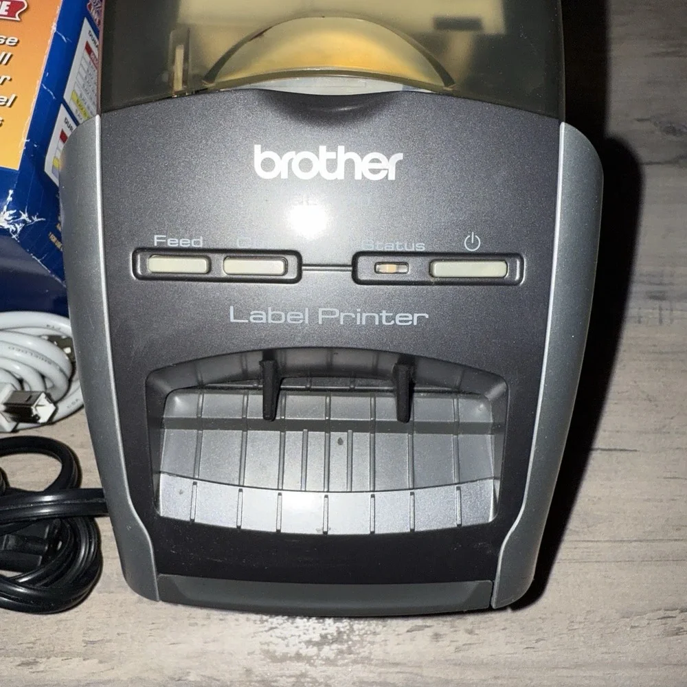 Brother QL-570 Professional Label Printer w/Power Cord s & 1 Extra Roll / Tested